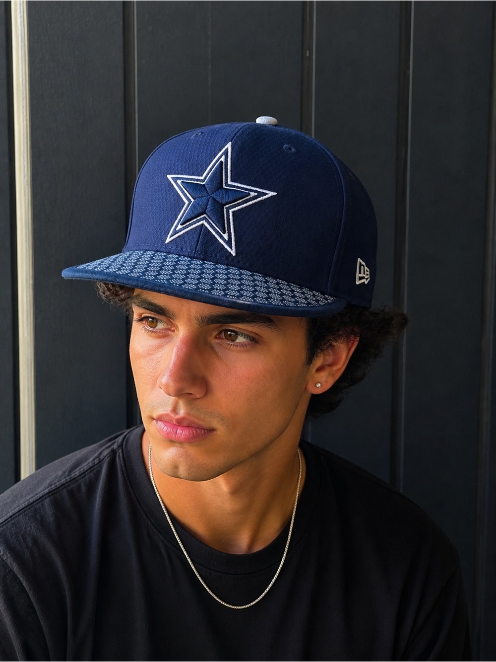 NFL Navy Cap with Red White Shield Logo